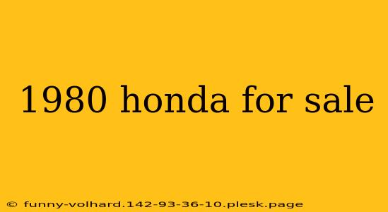 1980 honda for sale