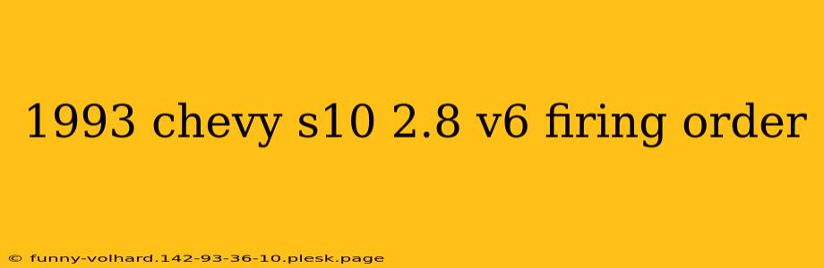 1993 chevy s10 2.8 v6 firing order