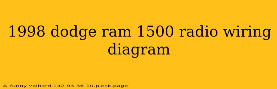 1998 dodge ram 1500 radio wiring diagram