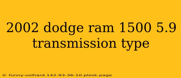 2002 dodge ram 1500 5.9 transmission type