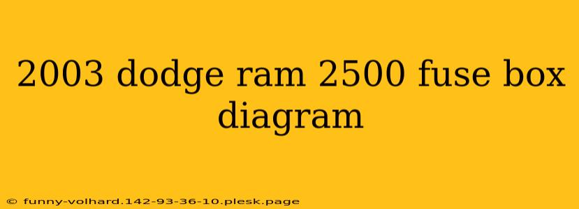 2003 dodge ram 2500 fuse box diagram