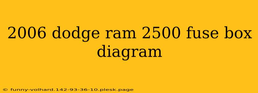 2006 dodge ram 2500 fuse box diagram