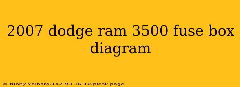 2007 dodge ram 3500 fuse box diagram