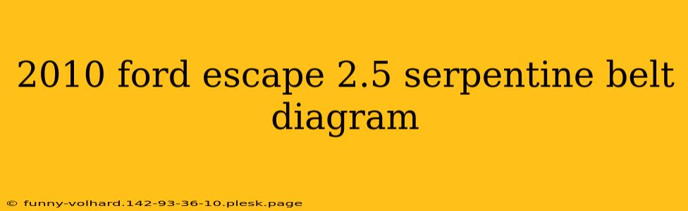 2010 ford escape 2.5 serpentine belt diagram