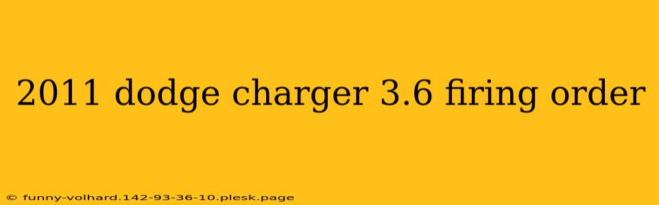 2011 dodge charger 3.6 firing order