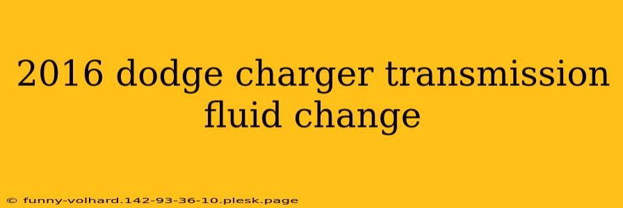 2016 dodge charger transmission fluid change