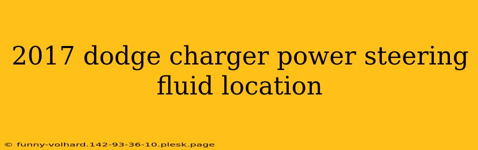 2017 dodge charger power steering fluid location