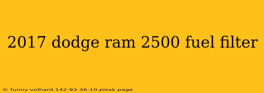 2017 dodge ram 2500 fuel filter