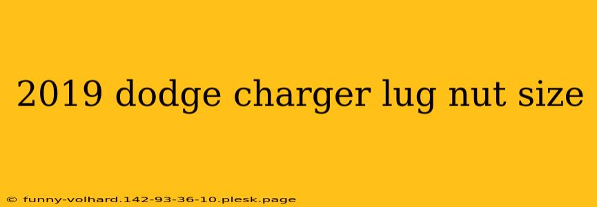 2019 dodge charger lug nut size