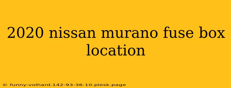 2020 nissan murano fuse box location