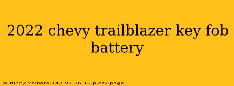 2022 chevy trailblazer key fob battery