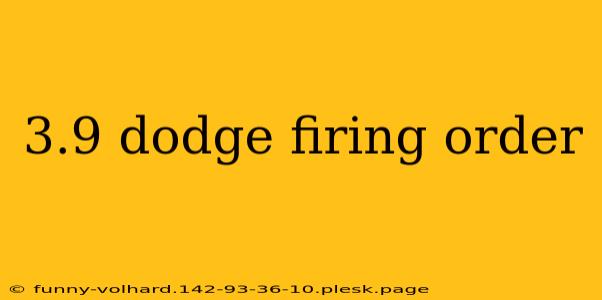 3.9 dodge firing order