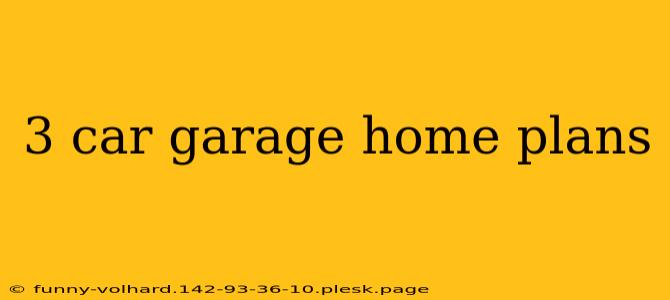 3 car garage home plans