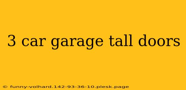 3 car garage tall doors