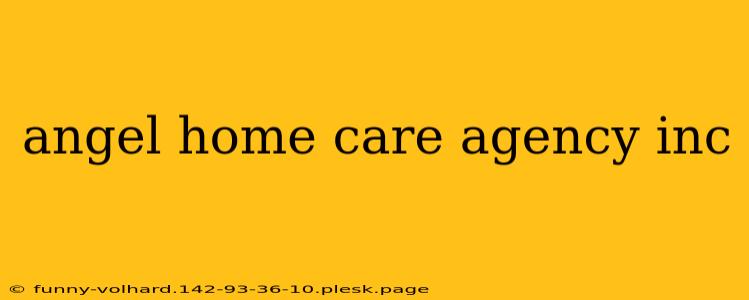 angel home care agency inc