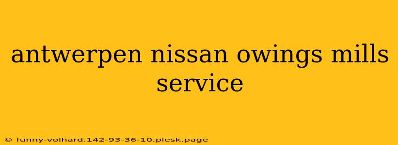 antwerpen nissan owings mills service