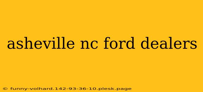 asheville nc ford dealers