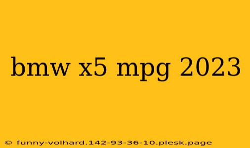 bmw x5 mpg 2023