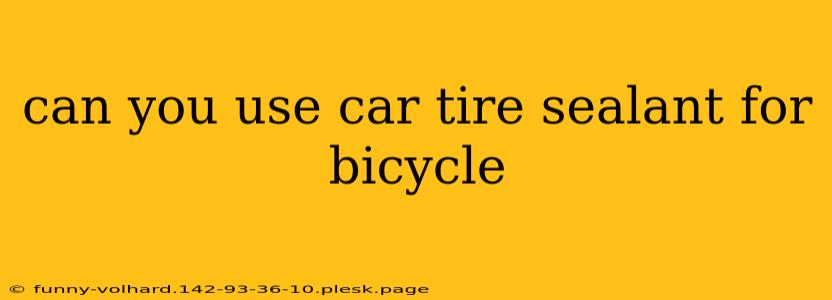 can you use car tire sealant for bicycle