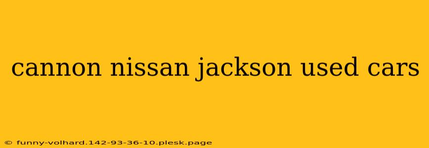 cannon nissan jackson used cars