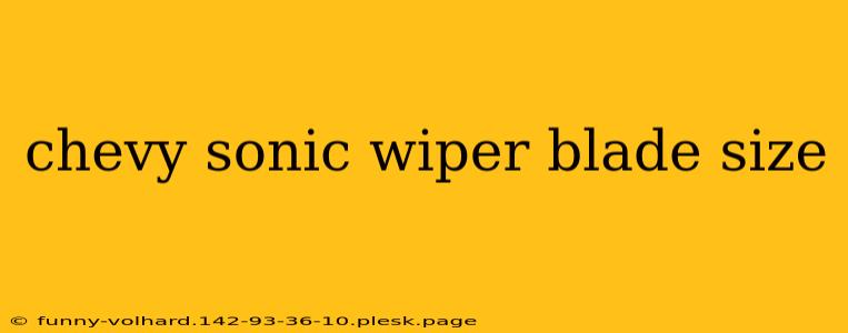 chevy sonic wiper blade size