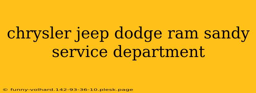 chrysler jeep dodge ram sandy service department