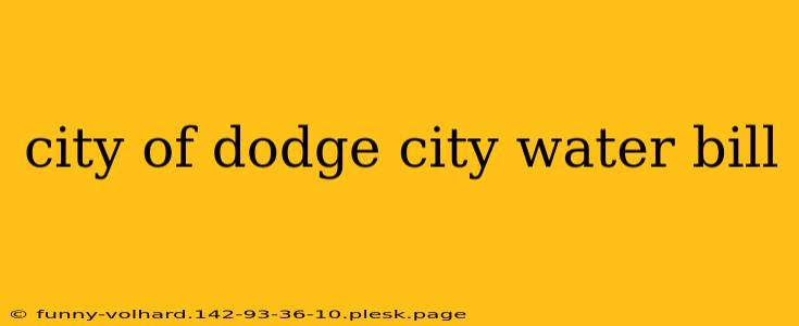 city of dodge city water bill