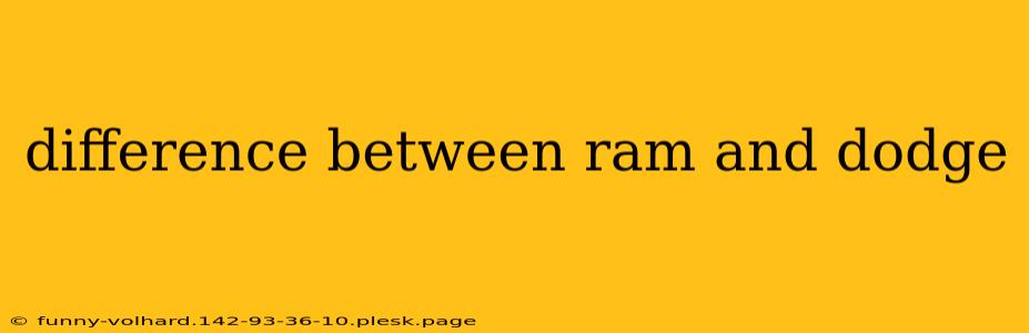 difference between ram and dodge