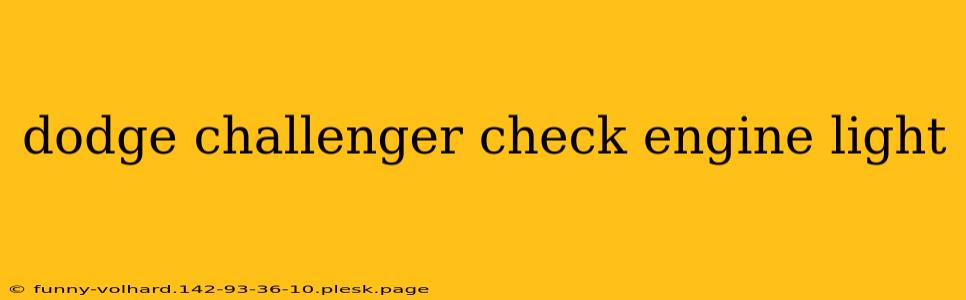 dodge challenger check engine light