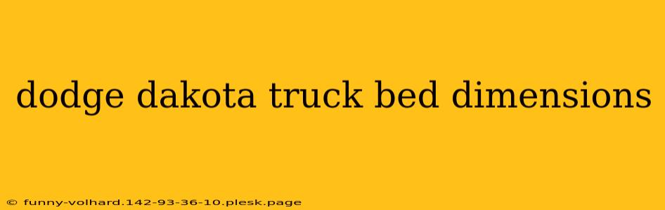 dodge dakota truck bed dimensions