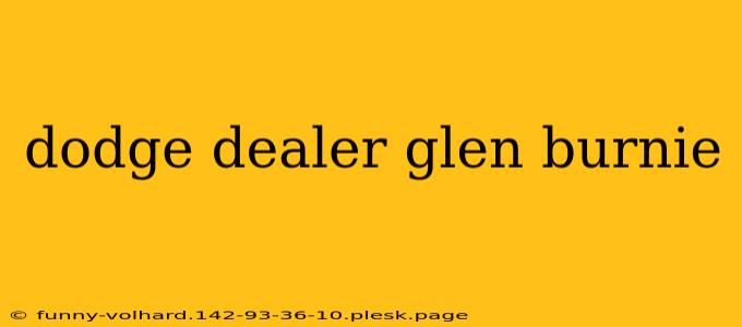 dodge dealer glen burnie