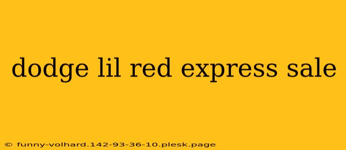 dodge lil red express sale