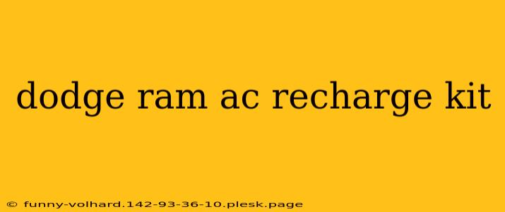 dodge ram ac recharge kit