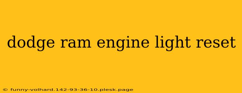 dodge ram engine light reset