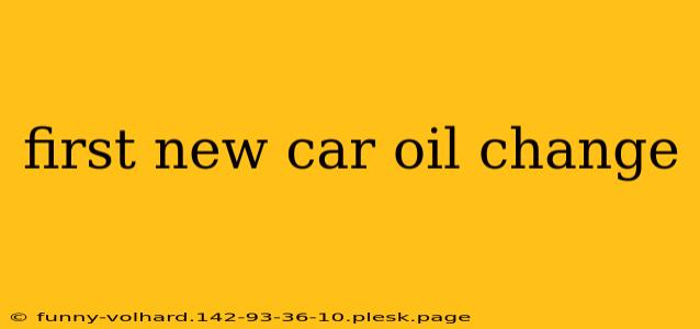 first new car oil change