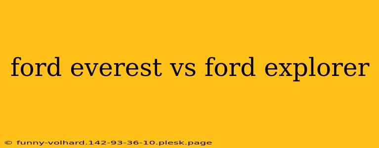 ford everest vs ford explorer