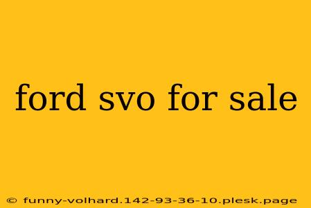 ford svo for sale