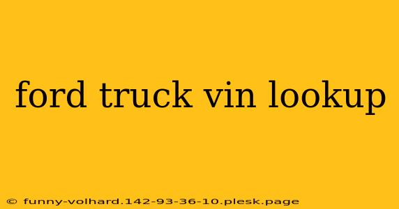 ford truck vin lookup