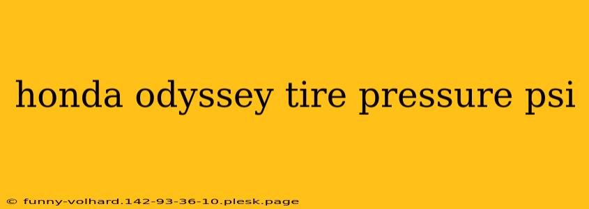 honda odyssey tire pressure psi