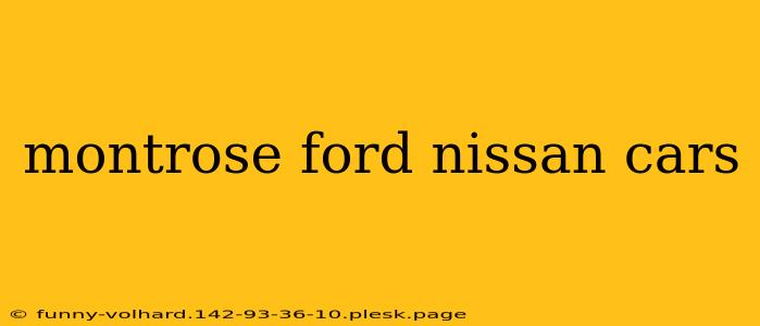 montrose ford nissan cars