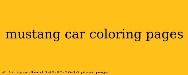 mustang car coloring pages