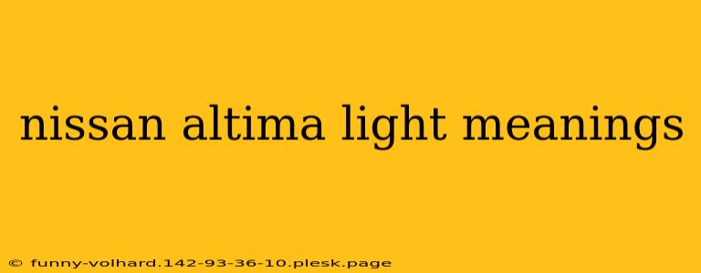 nissan altima light meanings