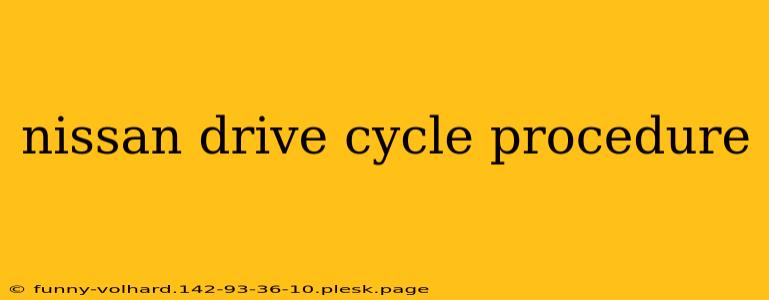 nissan drive cycle procedure