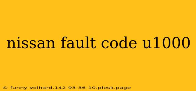 nissan fault code u1000