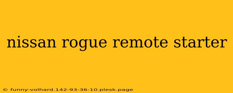 nissan rogue remote starter