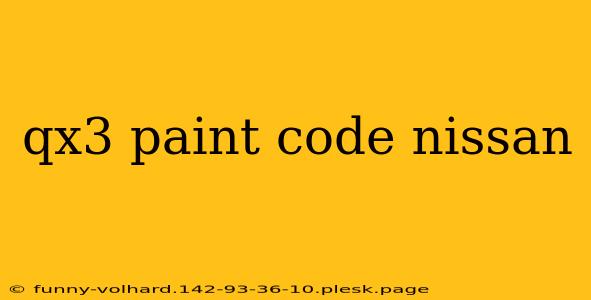 qx3 paint code nissan