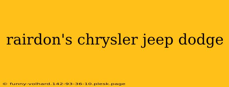 rairdon's chrysler jeep dodge