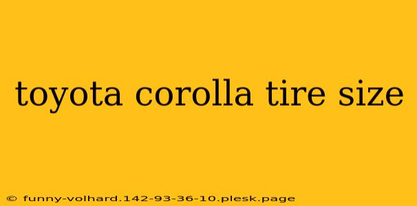 toyota corolla tire size