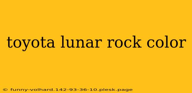 toyota lunar rock color