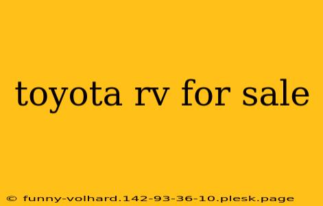 toyota rv for sale